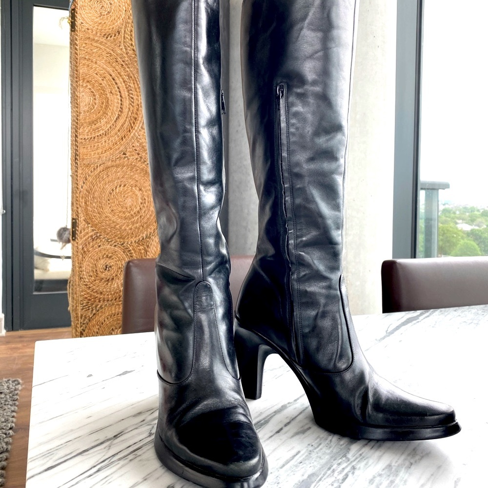 BCBG Max Azria Knee High Leather Boots